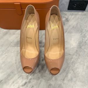 Nude christian Louboutin heels 38.5